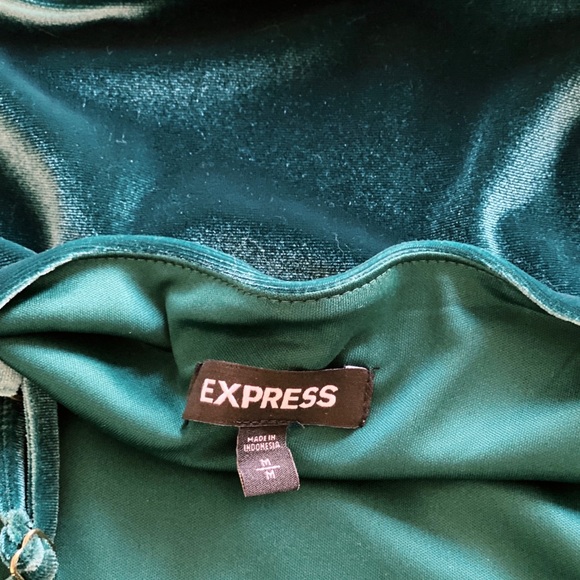 Express Velvet Front Slit Sheath Dress - Picture 3 of 4